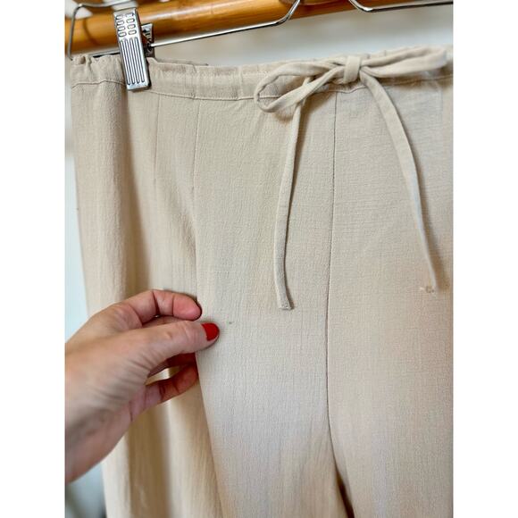 Zara Tan Wide Leg Pull On Trouser - Picture 4 of 7